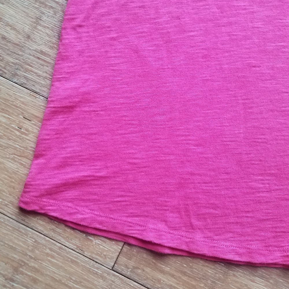 Talbots Pink Button Tee - Picture 3 of 9